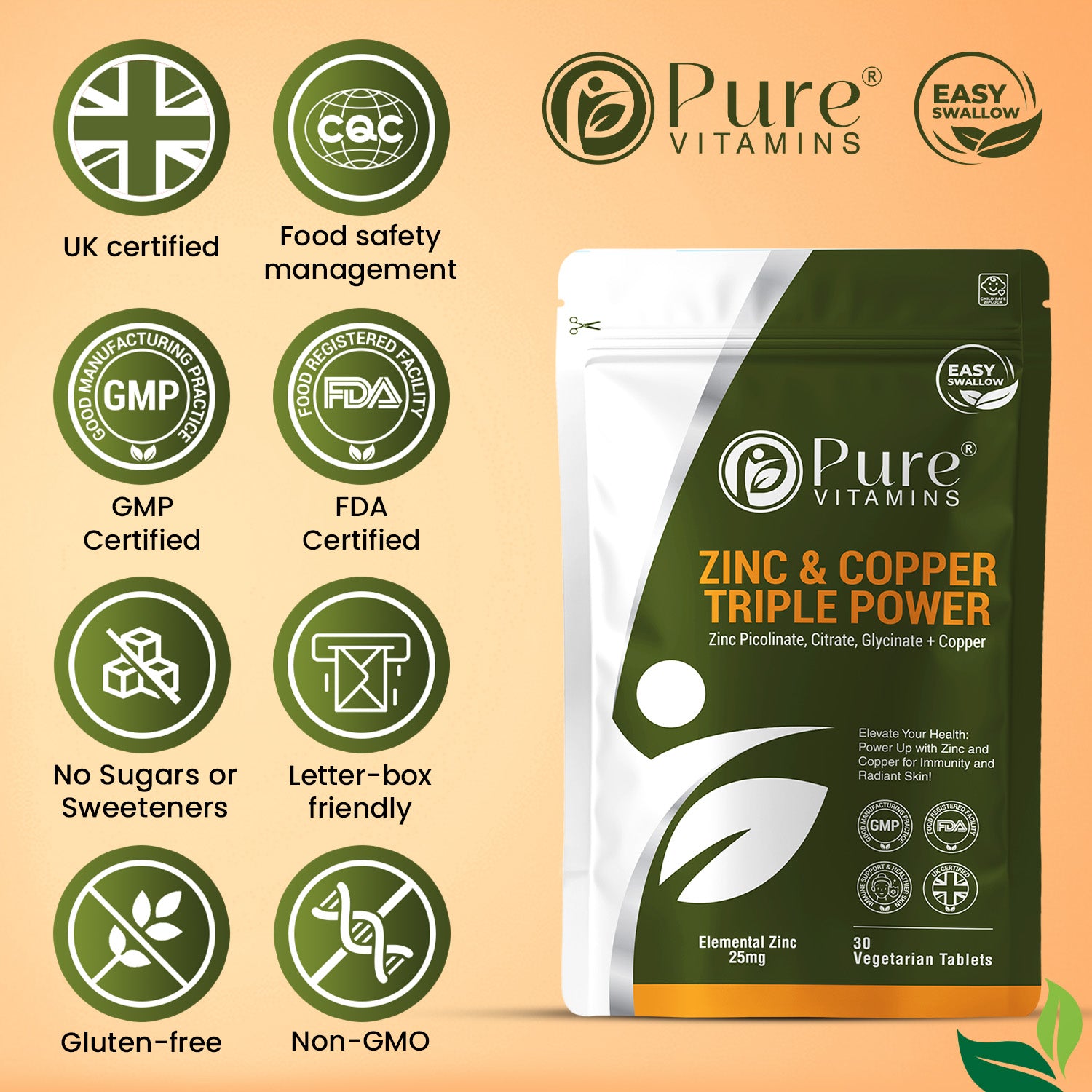 Zinc & Copper Triple Power | Pure Vitamins