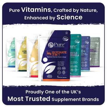 Pure Vitamins Magnesium Glycinate 3-in-1 Complex