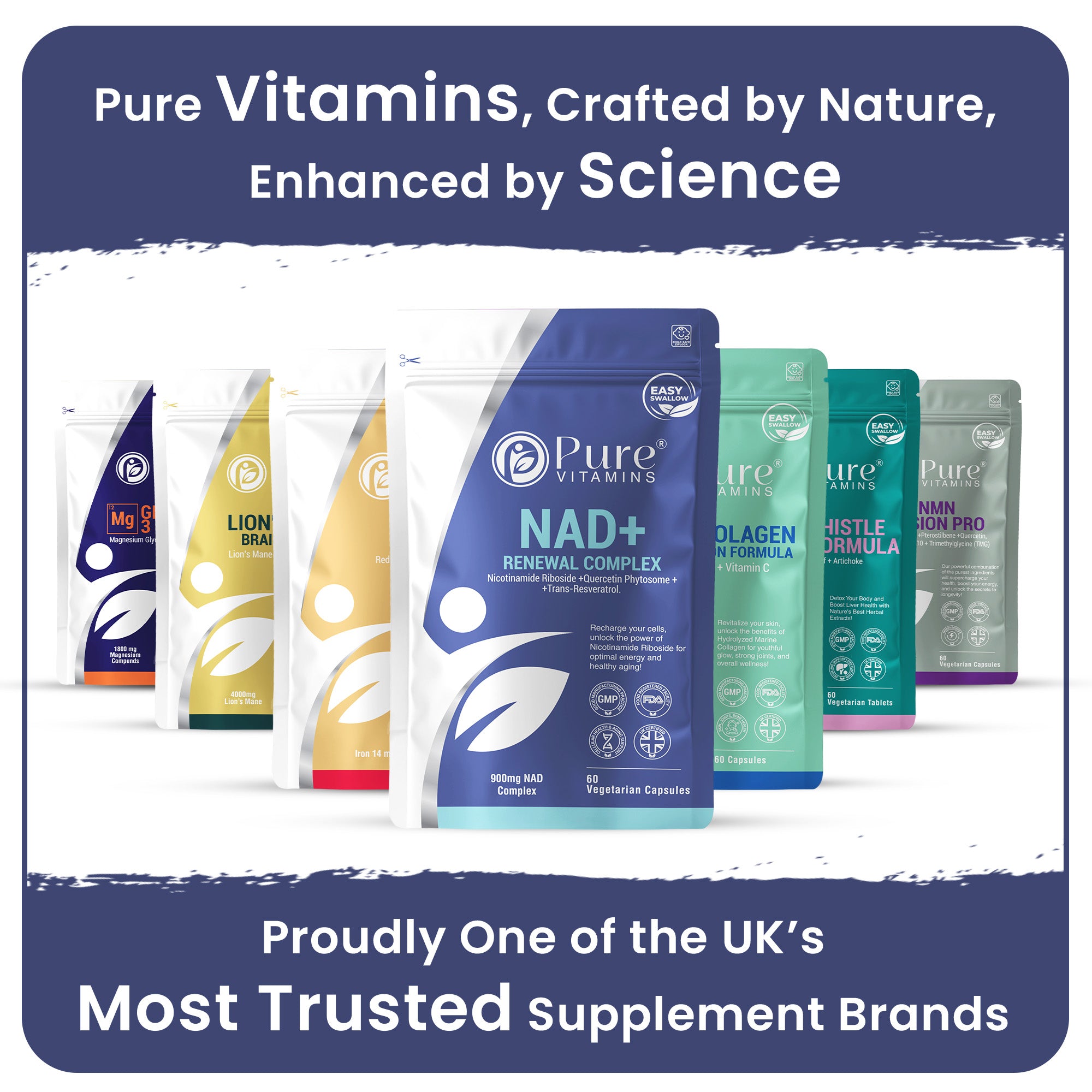 Revitalize Your Cells with Pure Vitamins NAD+ Supplements | Boost Energy & Support Healthy Aging