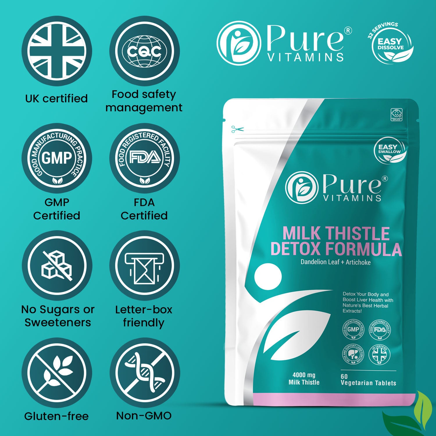 Milk Thistle Tablets | Pure Vitamins