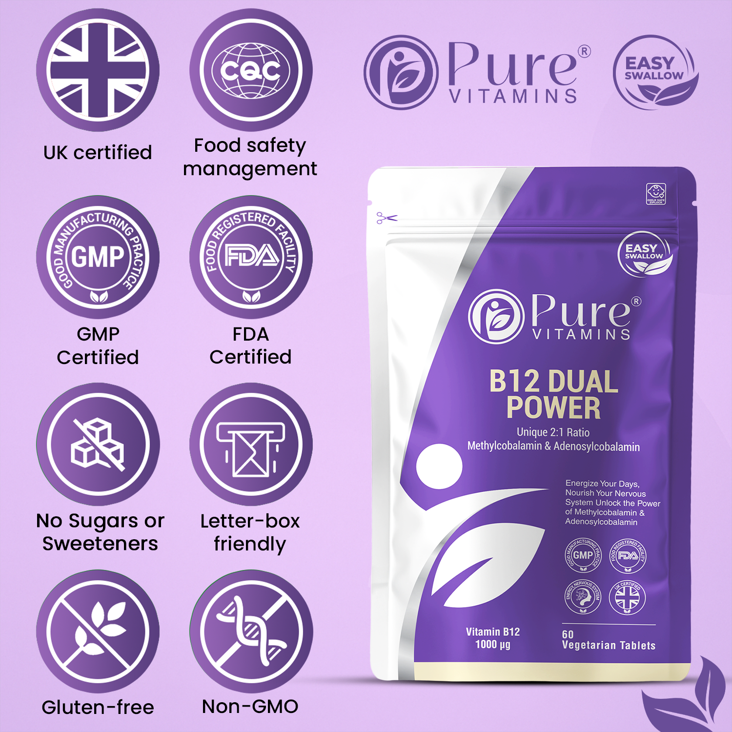 B12 Dual Powder | Pure Vitamins
