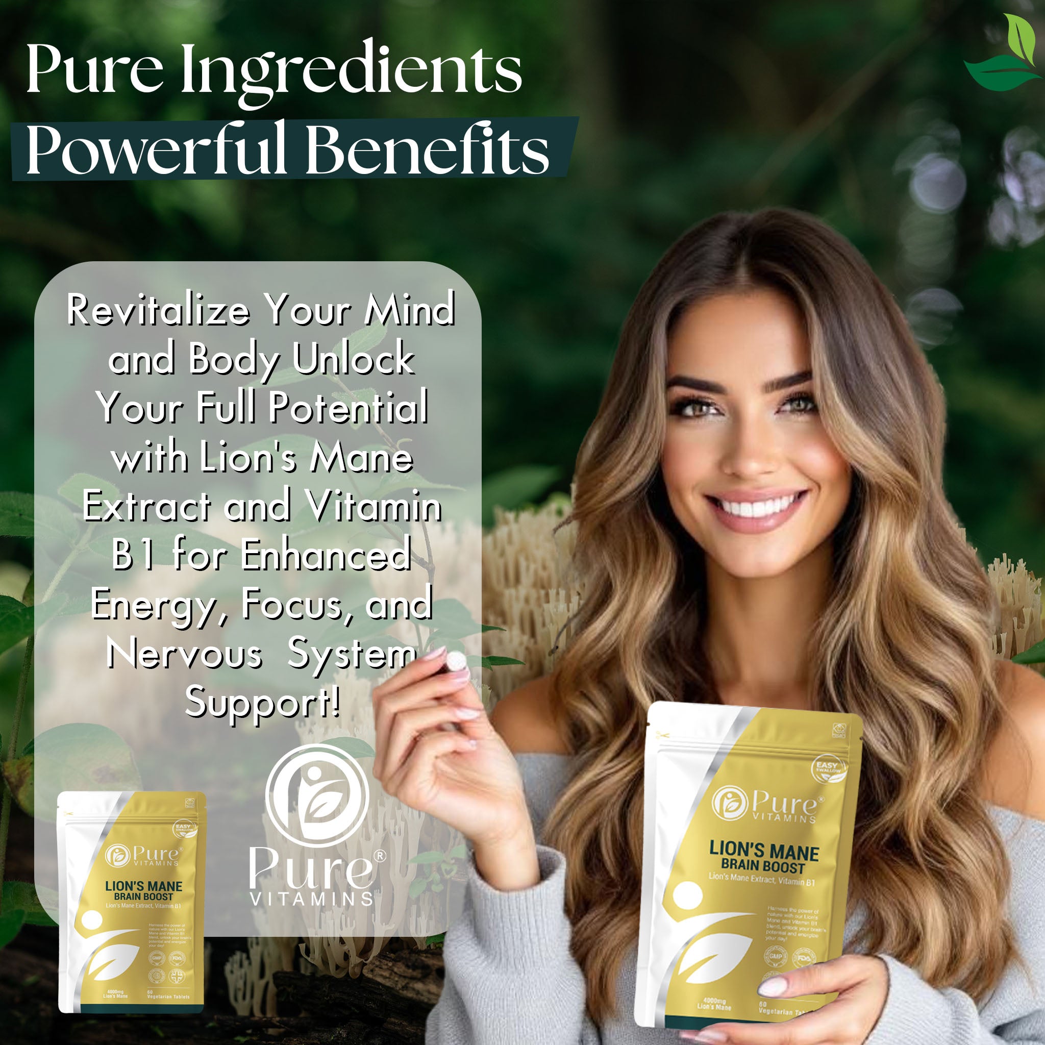 Lion’s Mane Tablets | Pure Vitamin