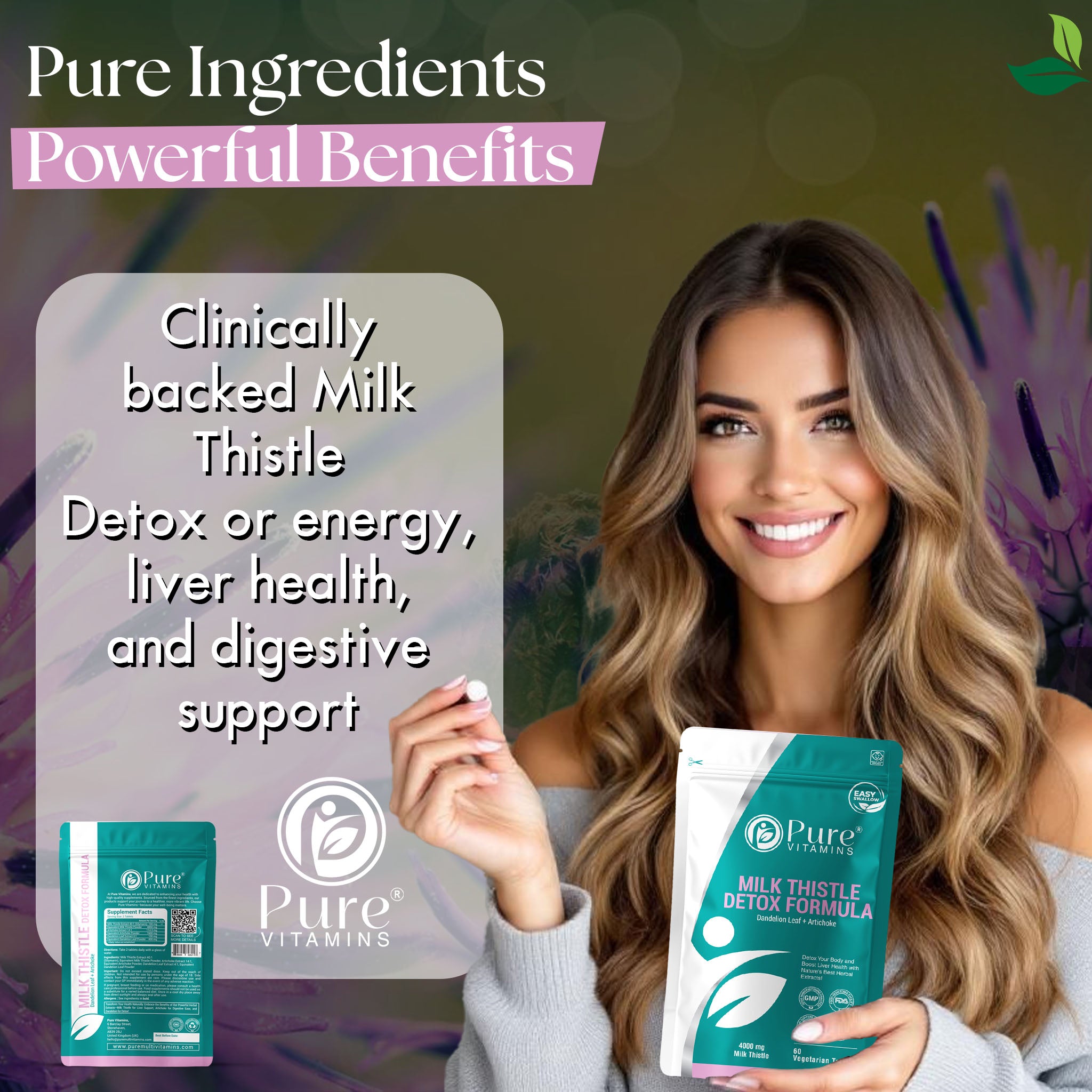 Milk Thistle Tablets | Pure Vitamins