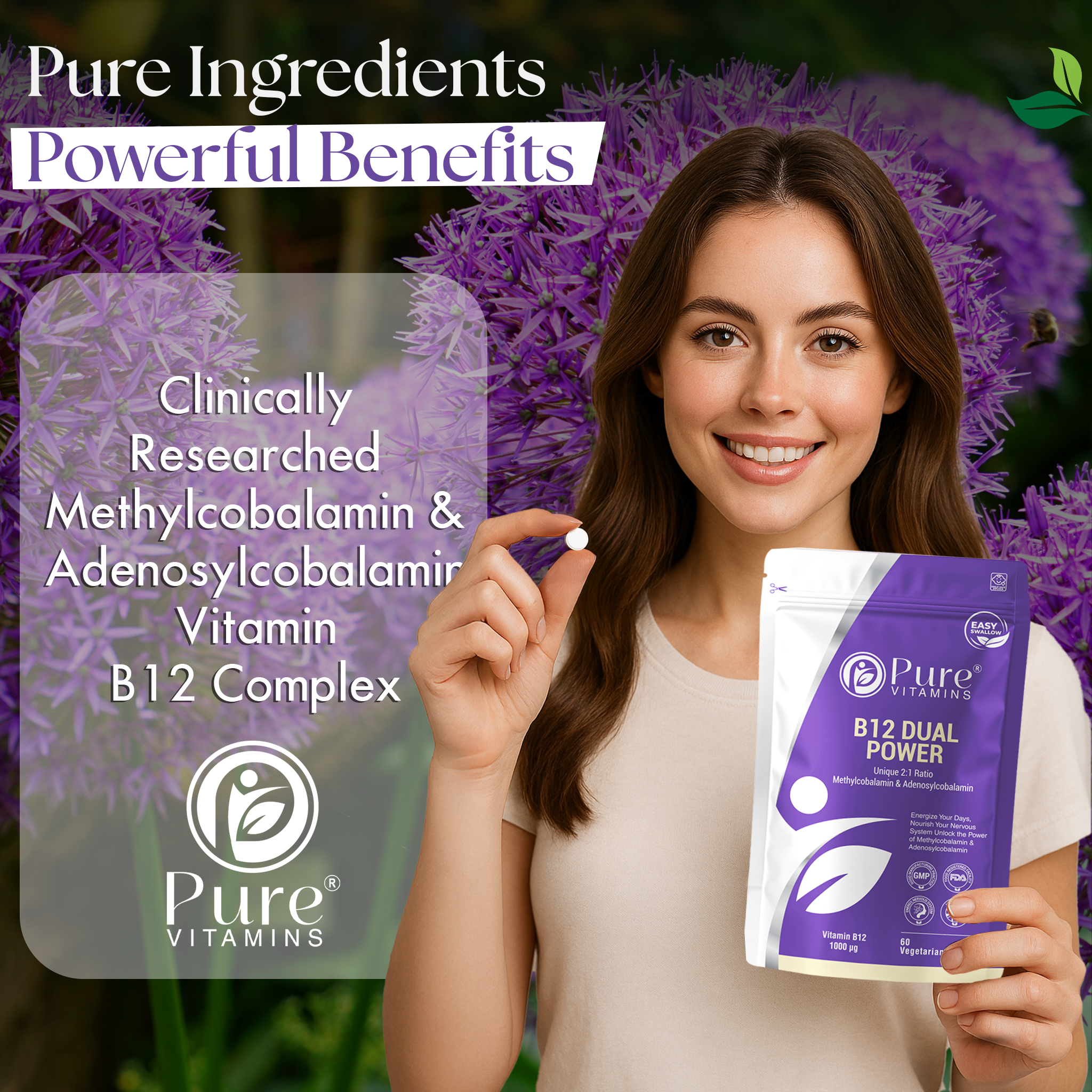 B12 Dual Powder | Pure Vitamins