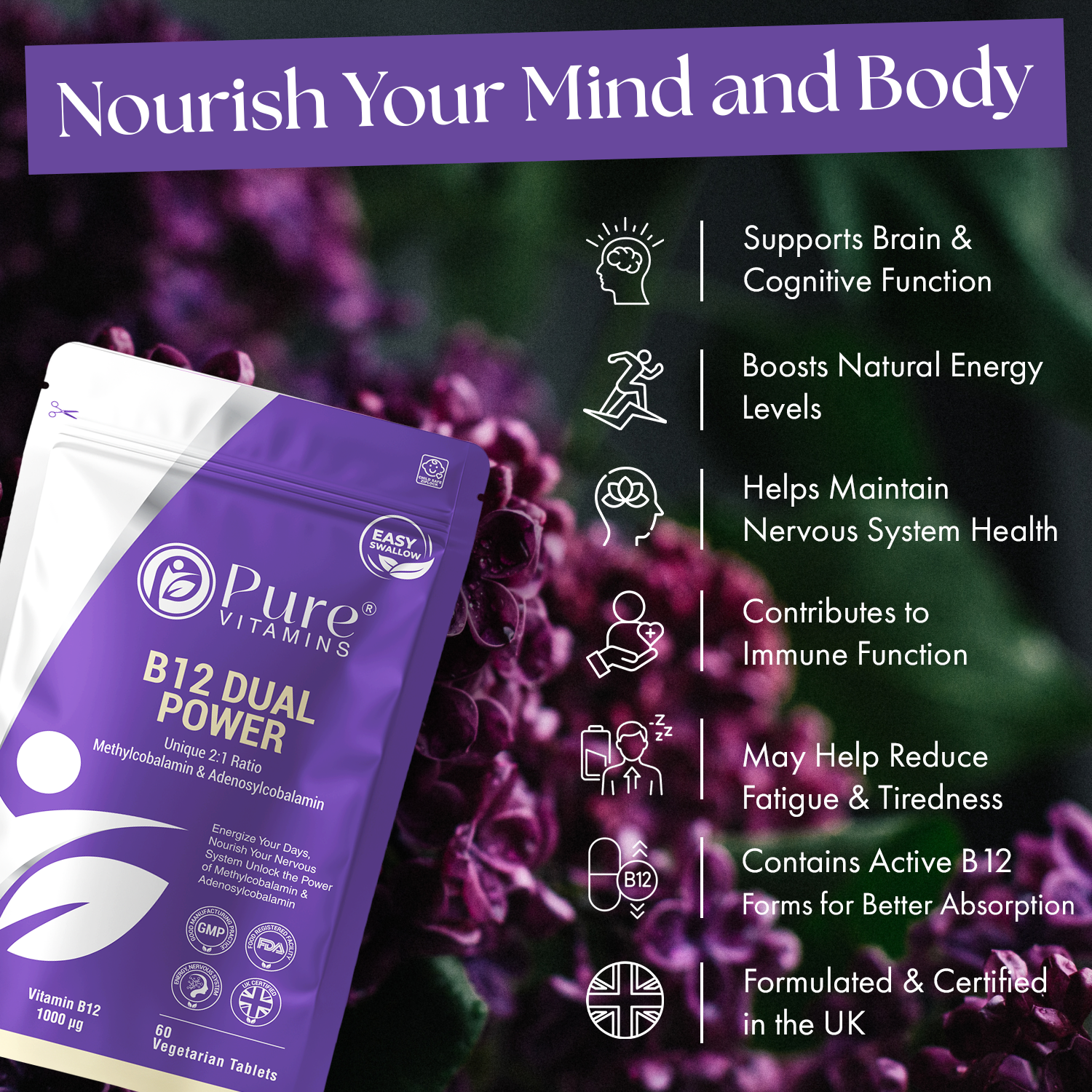B12 Dual Powder | Pure Vitamins