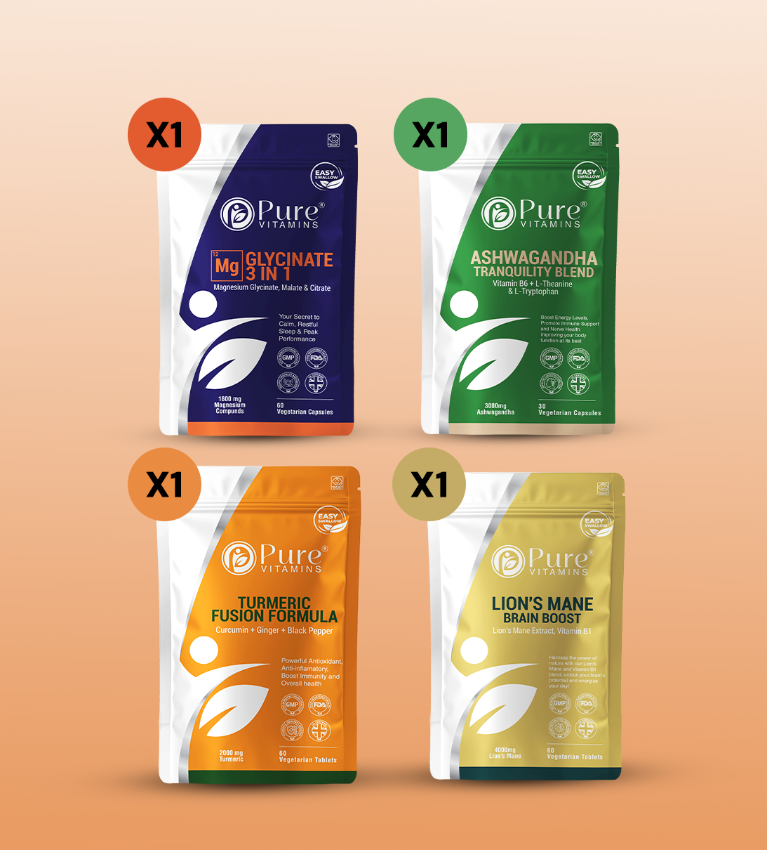 Meno Support Bundle: Boost Energy, Focus, and Relaxation | Pure Vitamins