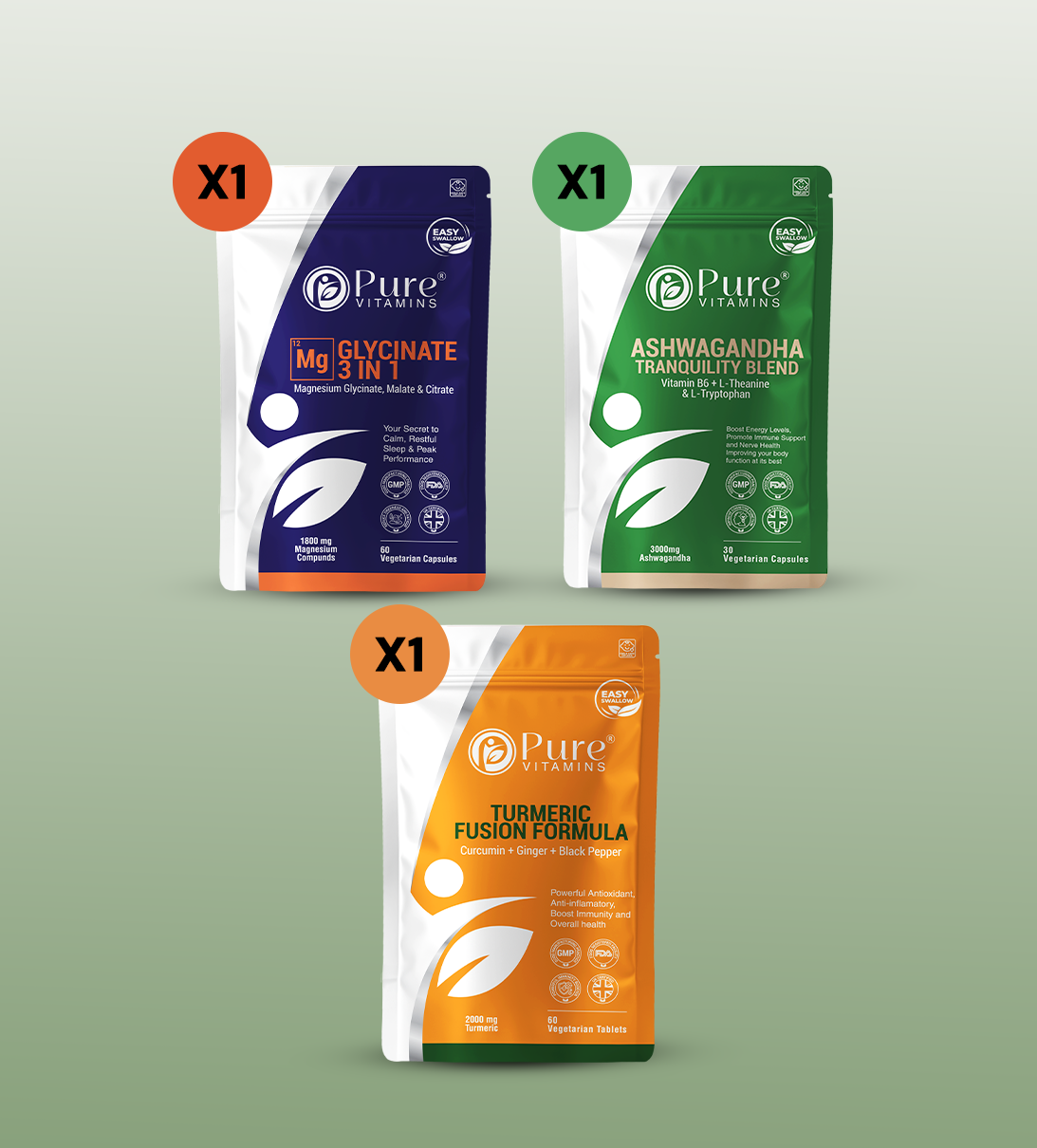 Wellness Essentials Bundle: Boost Energy, Focus, and Relaxation | Pure Vitamins