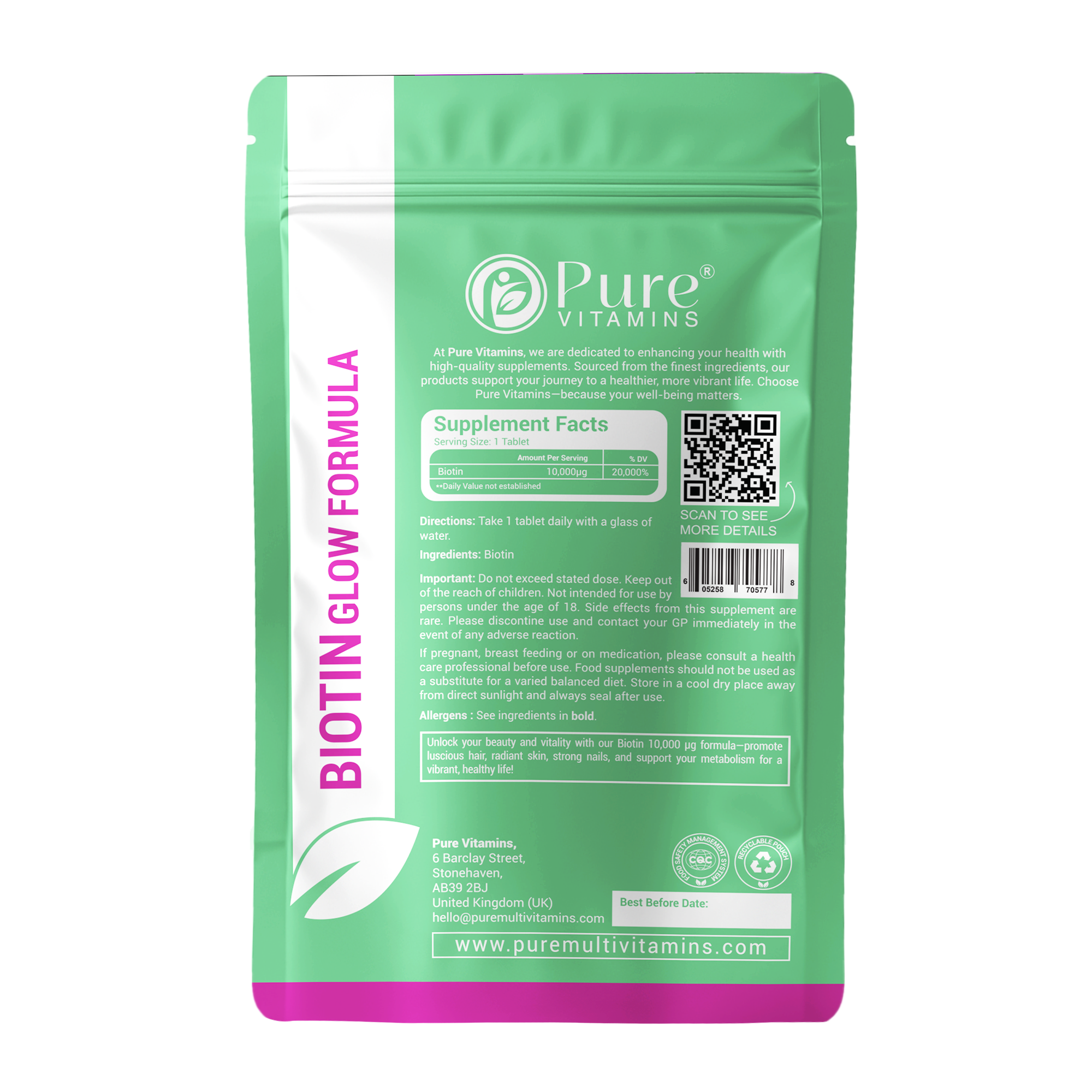 Biotin Glow Formula | Pure Vitamins