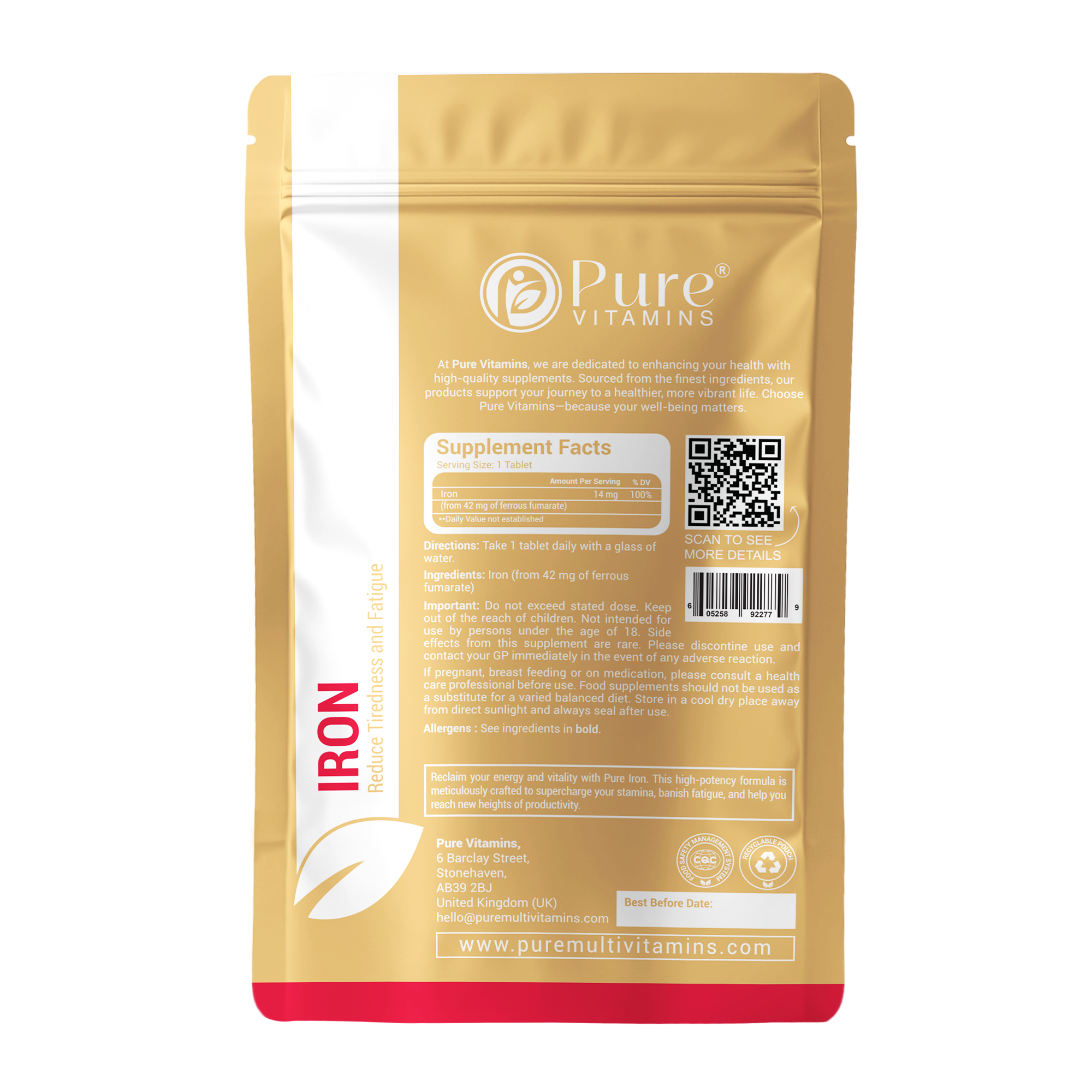 Iron Tablets | Pure Vitamins